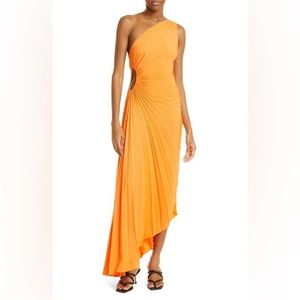 ALC Pleated Delfina Dress, Orange